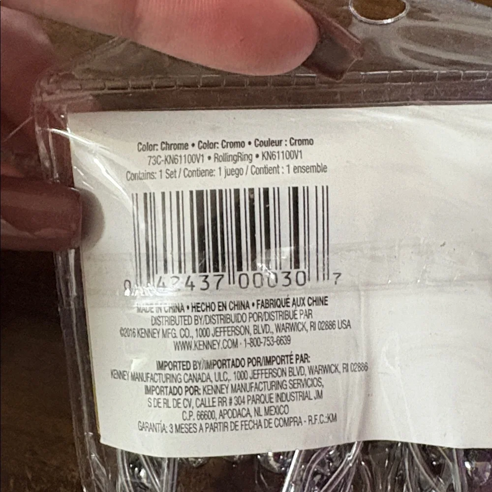 Set of 12 Silver Rolling Shower Rings